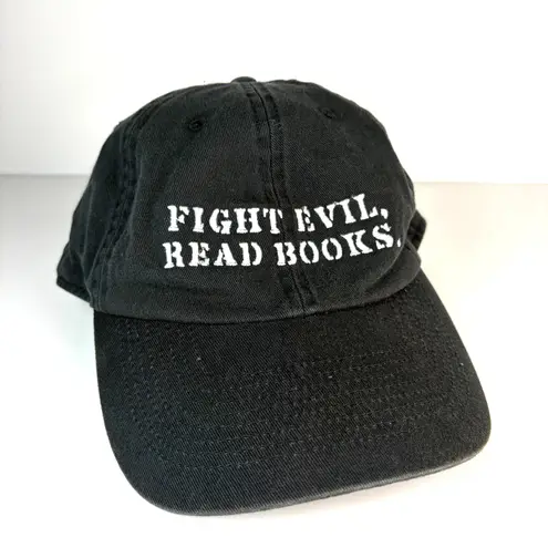 Fight Evil Read Books Black Cotton Baseball Cap East West Embroidery Adjustable