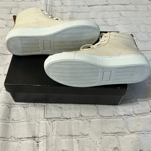 Able Zell High Top Sneaker Size 8 Canvas/Honey New in Box Neutral Classic Shoes Brown