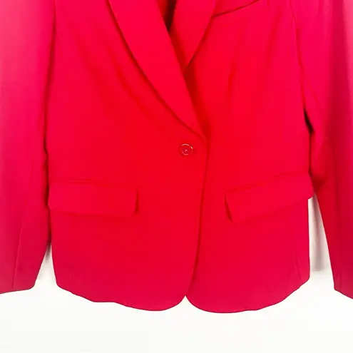 PEACE OF CLOTH Red Long Sleeves Single Button Suit Jacket Blazer, Size 8