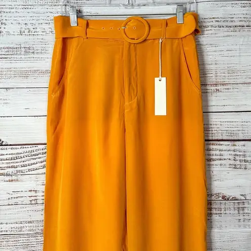 Capulet  Celina Belted Wide Leg Side Slit Cropped Pants, NWT, Medium, MSRP $168