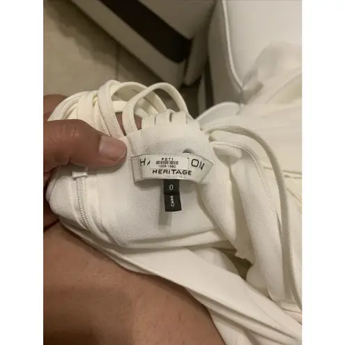 Halston Heritage white dress, size 0, open on one side