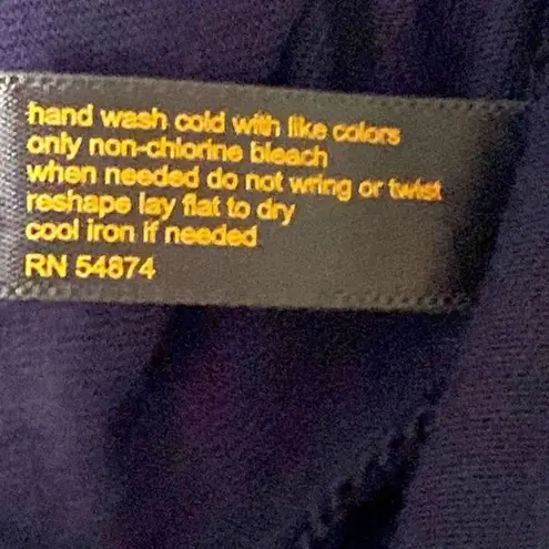 Outback Red Sexy & Sheer Navy Blue Dressy Rayon Backless Tank Top Size M