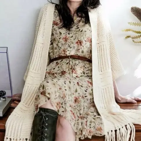 Matilda Jane Good Hart West Lynn Boho Floral Swiss Dot Midi Maxi Dress Size XL