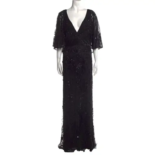 Mac Duggal 5335 Cape Sleeve Beaded Dress, Size 22W, New w/ Tag MSRP $598 Gatsby