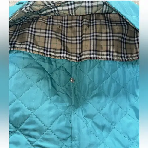 Peck & Peck Women’s Teal Blue Quilted Puffer Vest with pockets size S