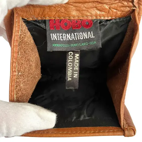 Hobo International RARE Vintage Tan Brown Leather Mini Pouch Crossbody Bag