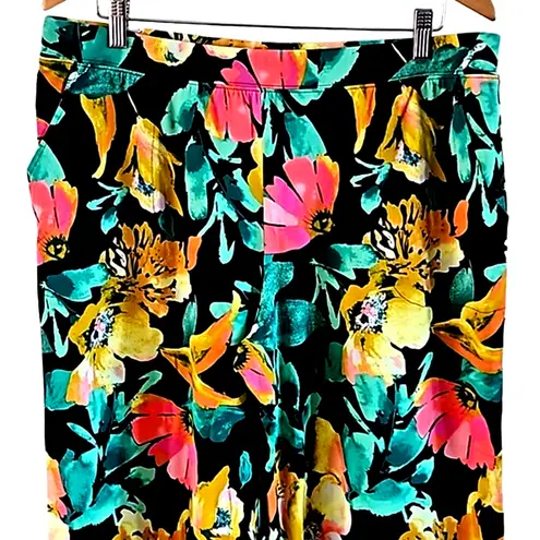 Denim & Co . Beach Jersey Petite Wide Leg Pant with Slits - Size Large Petite