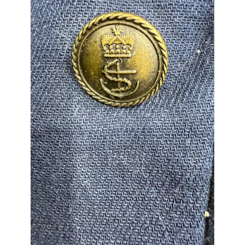 Boden Navy Blue Double Breasted Blazer with Anchor Button Detail Size 6