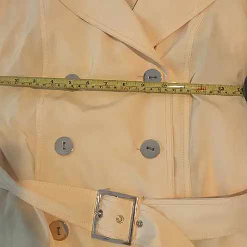 Worth Yellow Long Sleeve Trench Coat Size Small