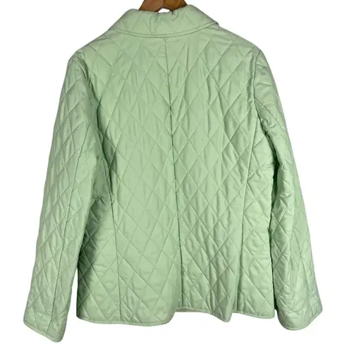 Brooks Brothers Women’s Quilted Spring Green Preppy Jacket Size 12