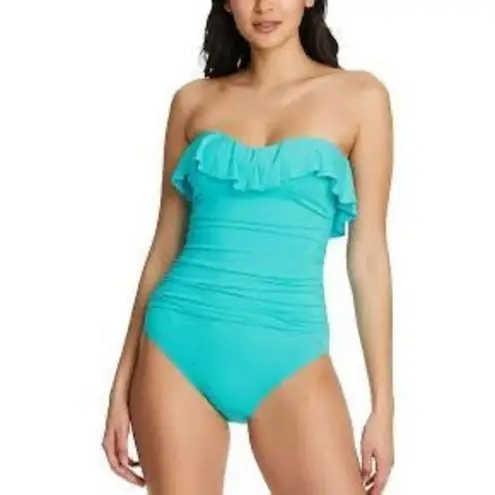 Bleu Rod Beattie New. ruffle one piece. Size 4. Retails $125