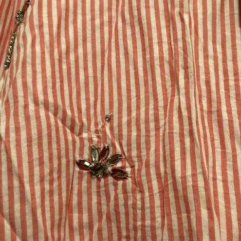 Walter Baker NWT Pink Striped Pussy Bow Top