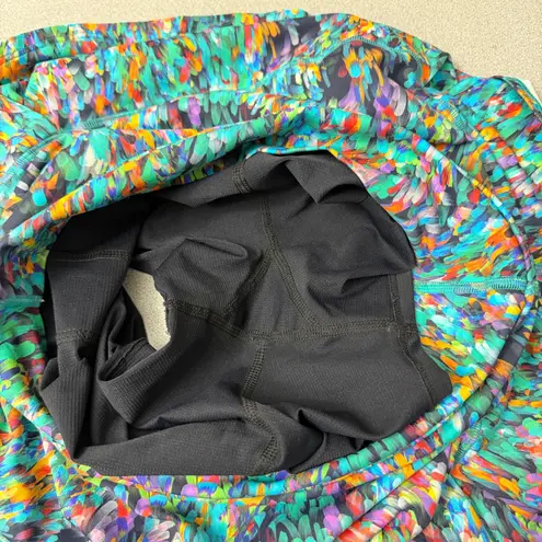 Dona Jo Skort Skirt Small Womens Blue Multi Abstract Tennis Pickleball Shorts