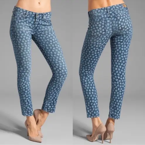 Paige Y2K  White Rose Skyline Ankle Peg Jeans Size 27