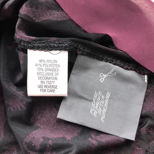 Simply Vera : Velvet and Mesh Maroon Long Sleeve