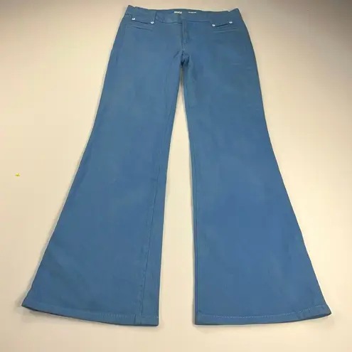 Joe’s Jeans Twill Denim Mid Rise Trouser Jeans Malibu Blue White Rivets Size 28