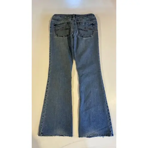 Silver Jeans  Aiko Low Rise Size 30x33 (28x31) Blue Bootcut Med Wash Denim Jeans