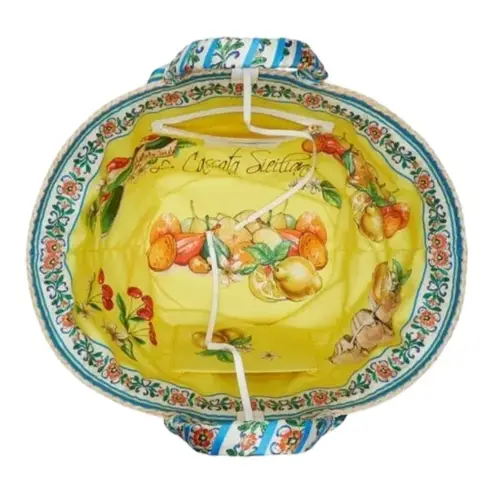 Dolce & Gabbana Kendra DG Logo Woven Straw Tote in Giallo