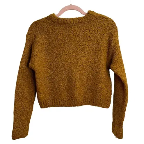 Weekday MTWTFSS  Mustard Yellow Wool Mohair Blend Sweater