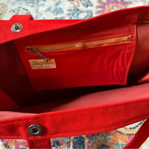 Vintage 70s Deadstock Ralfeaux Pride Peace Tote Bag Red