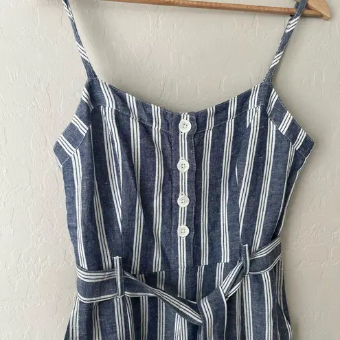 Rails Harper linen blend striped jumpsuit medium