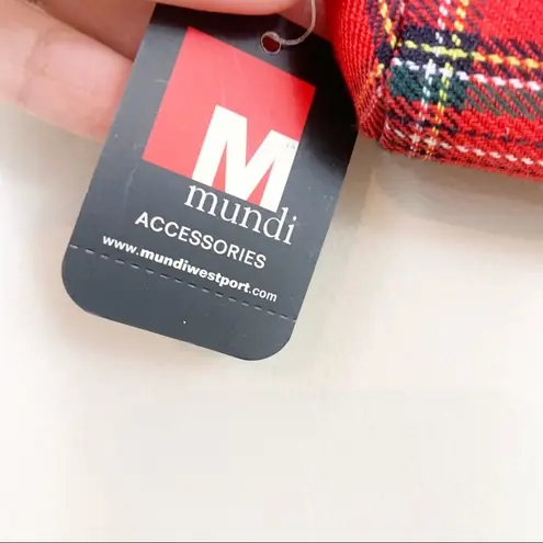 Mundi Y2K London Calling Plaid Red/Black Elongated Clutch