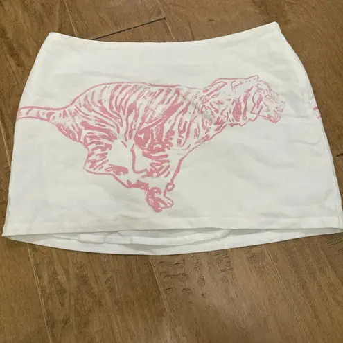 Yellow The Label DELIA MINI SKIRT — WHITE Size M