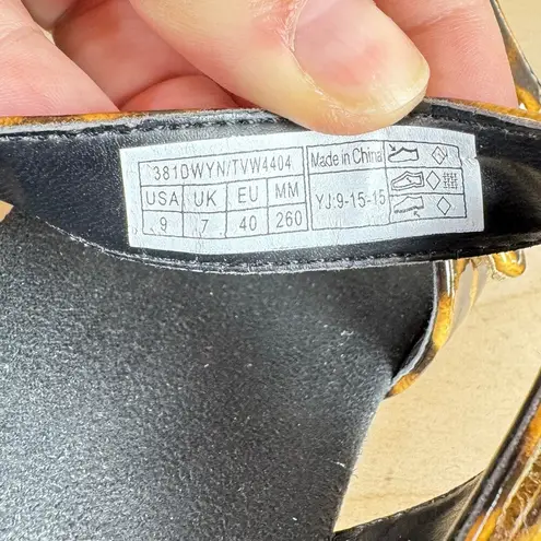 Vionic Women's Park DWYN Slide Tan Leopard Wedge Size 9 Comfort Lightweight