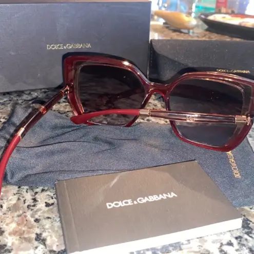 Dolce & Gabbana Red/pink  Sunglasses with translucent sides