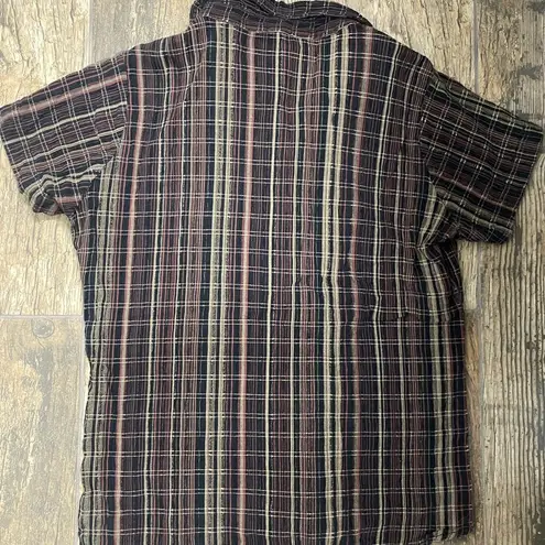 Woolrich , short sleeve, plaid, button down, possibly vintage