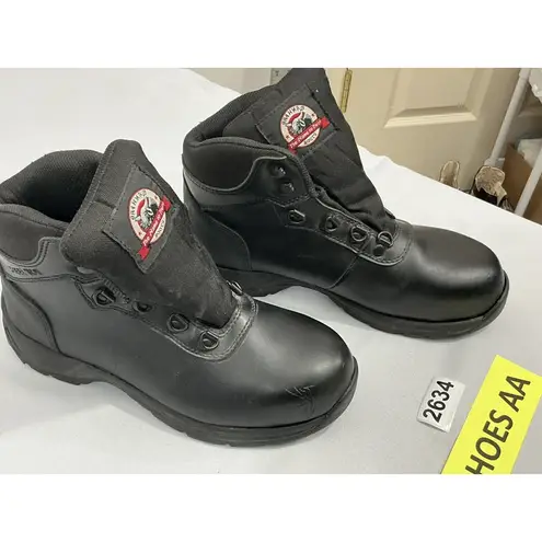 Womans Brahma Citrus Size 6.5 Black Leather Steel Toe Work Boots NWOT