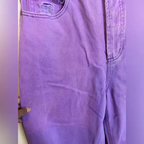 AFRM Oden Purple Distressed Wide Leg Jeans Size 30