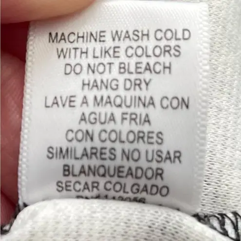 Zenana Outfitters The Arte by lace black & white zip front bustier corset crop top, size S