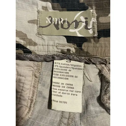 Nori Bermuda Tactical Shorts Womens Juniors Size 3 Brown Black Camo Stretch