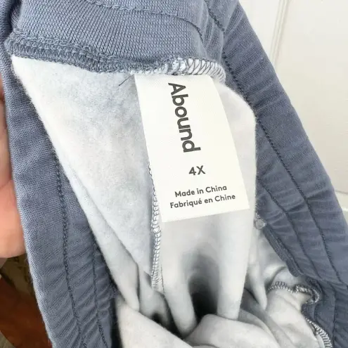 Abound  Women Tie Dye Fleece Joggers Blue and Ivory Elastic Waist Size 4X