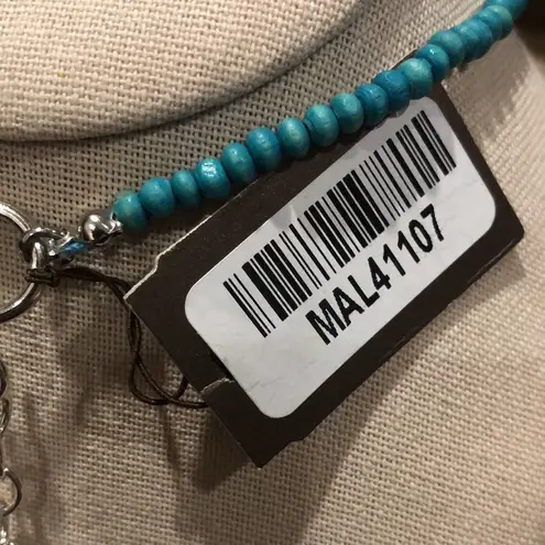 TRESKA Modern Abstract Multicolor MultiMedia Y Drop Necklace