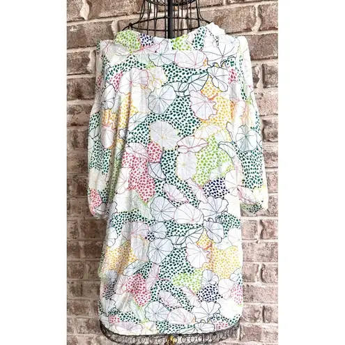 Jodifil Swimsuit Cover Up Medium NWT Dot Flowers Semi Sheer Beach Cruise Islands White Size undefined