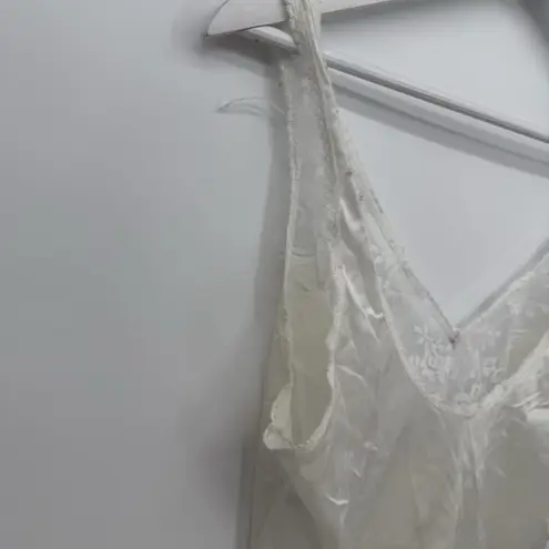 JCPenney Vintage Fantasia Ivory Lace Tank Top USA Size 34 Lace White