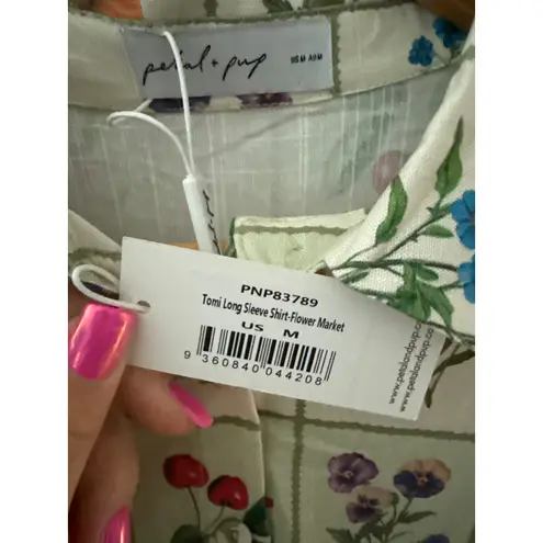 Petal and Pup Tomi Long Sleeve Button Up Shirt Flower Market Size Medium