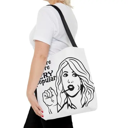 Funny Bridesmaid Tote Bag – "I Am Sure You're Popular" Gift Idea White