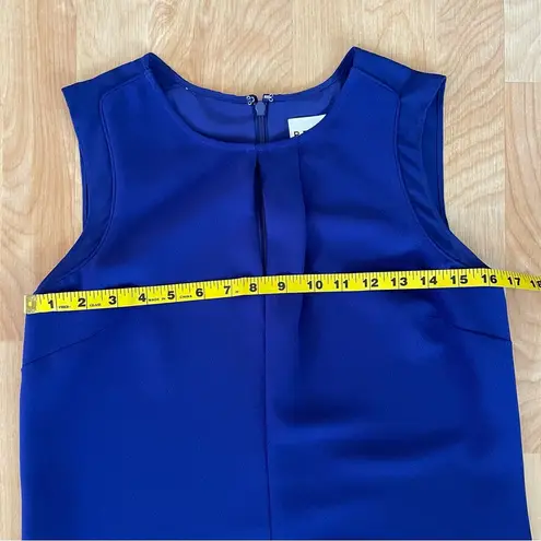 Reiss NWT  Andros Sheer Panel Shift Dress Sleeveless Ocean Blue Keyhole Slit 4