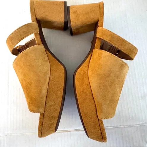 Aerosoles NWOB Women's Tan Suede Cosmic Heeled Slip on Mule Sandal sz 9.5