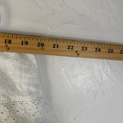 Coldwater Creek Vintage White Cotton Eyelet Tiered Midi Skirt Size 16 Cottage