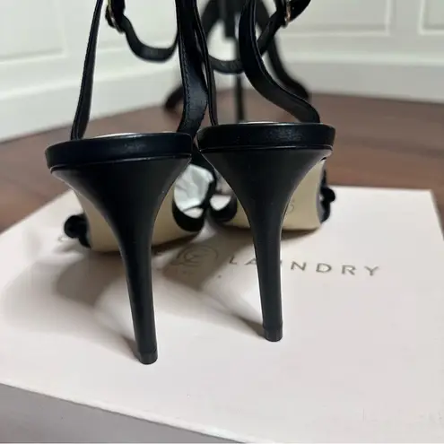 leather retro glam chic y2k open toe Satin Ruffle Heels Size 7