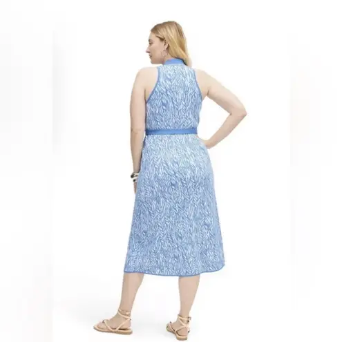 Diane Von Furstenberg  • Target Knit Wrap Dress Blue and White size XXL