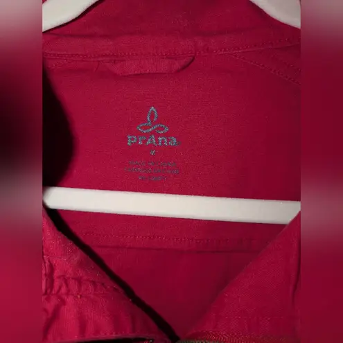 prAna  Mayve Cotton Blend Jacket Women's Medium Red