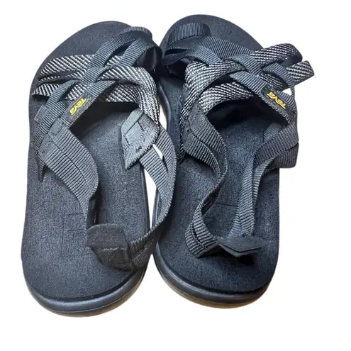 Teva Voya Women’s Strappy Sandals Black Crisscrossed Shoes - Size 7