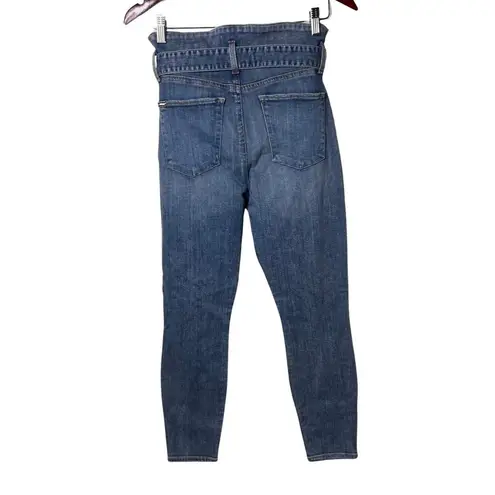 Alice + Olivia  GOOD BELTED SKINNY ANKLE JEANS IN BLUE 27