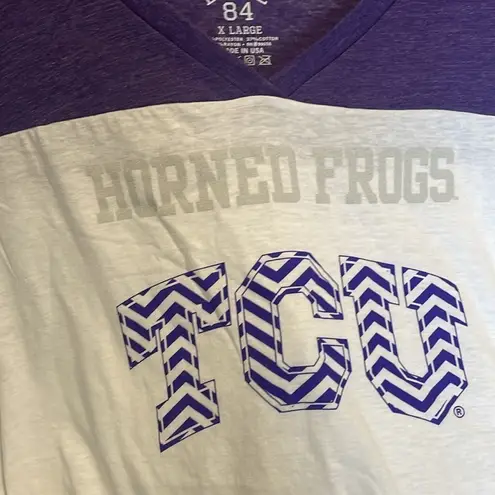 Blue 84 NWT TCU Horned Frogs XL 3/4 sleeve tee