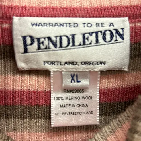 Pendleton Striped Turtleneck Ribbed Sweater Size XL